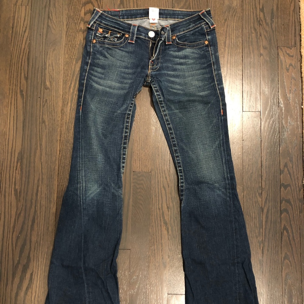 True Religion low rise flare leg jeans sz 28